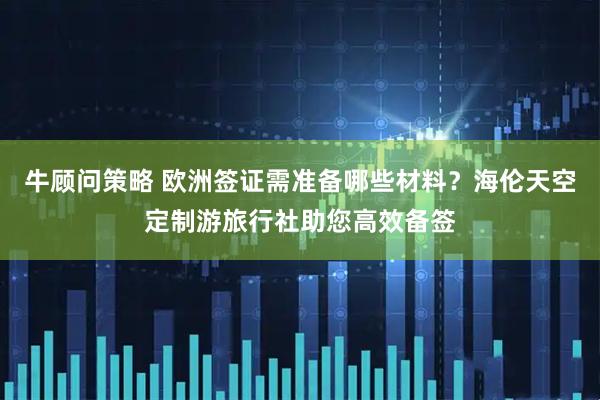 牛顾问策略 欧洲签证需准备哪些材料？海伦天空定制游旅行社助您高效备签